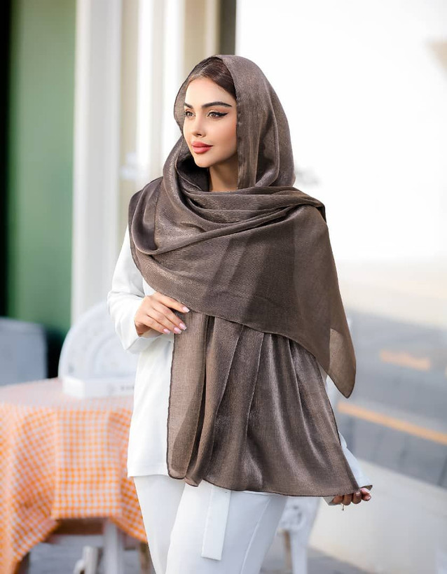 شال ژانژانساده رنگی رنگبندی(۸عددی)