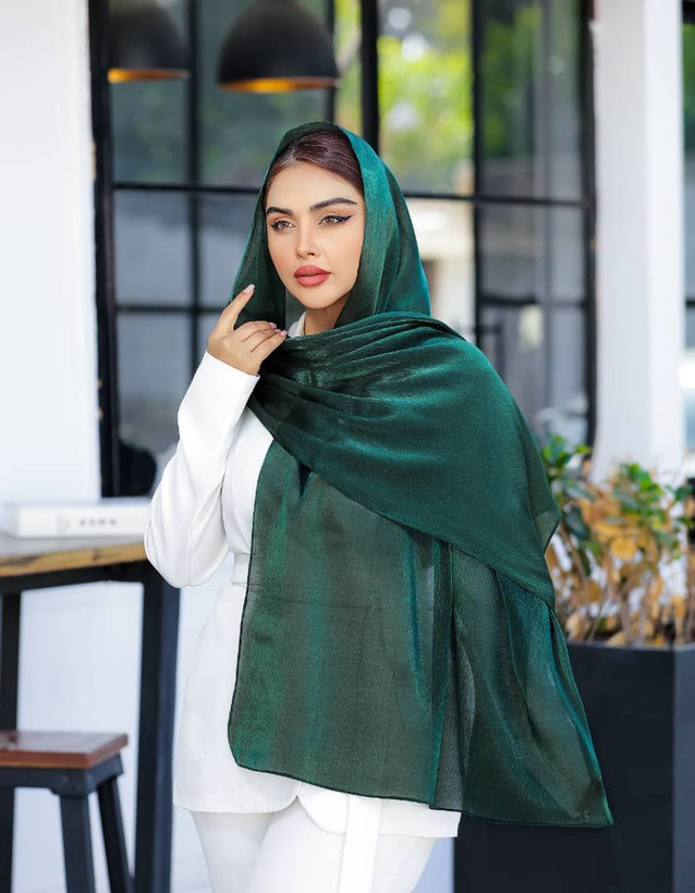 شال ژانژانساده رنگی رنگبندی(۸عددی)