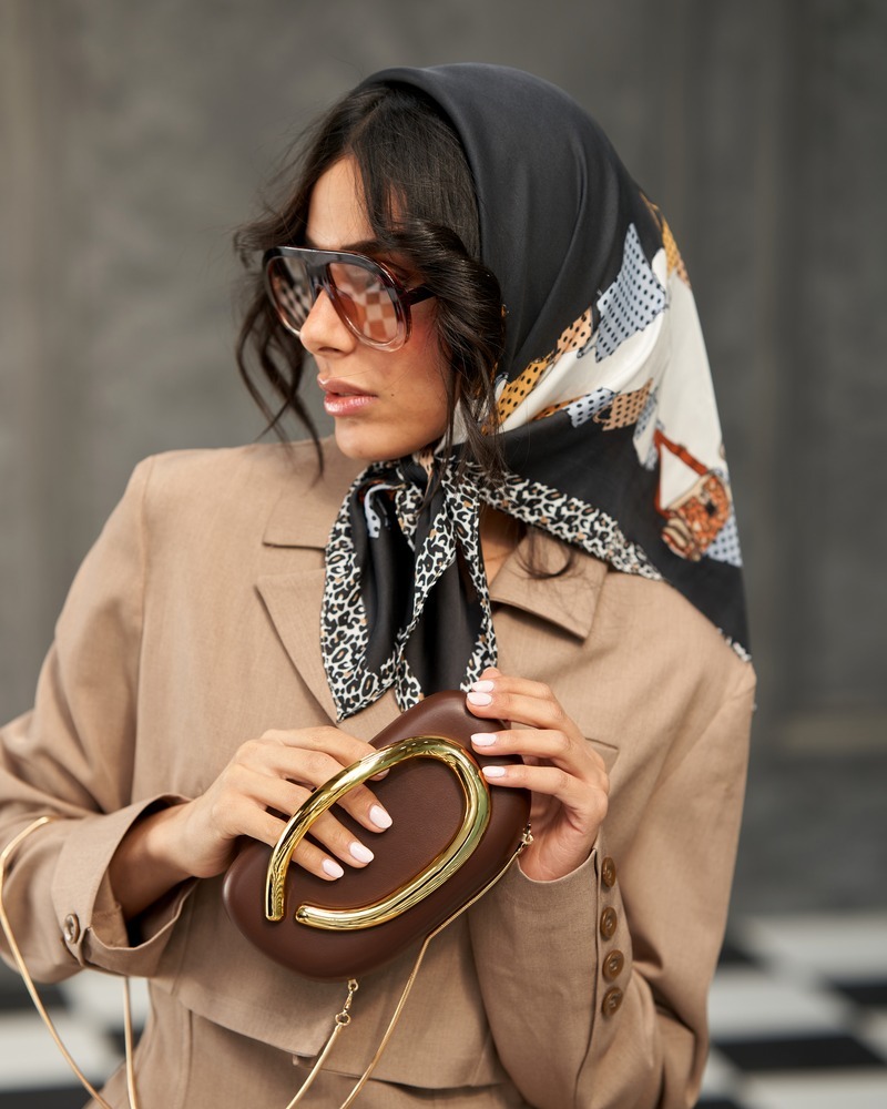 کیف دستی و دوشی زنانه مدل کلاچ بیضی کد 0158
