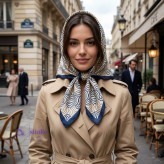 مینی اسکارف ابریشمی مدل کوبیسم