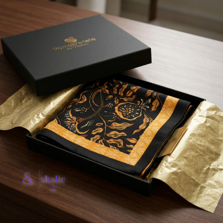 مینی اسکارف زنانه طرح ساعت سایز