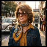 مینی اسکارف زنانه طرح حیوانات و گلهای شرقی