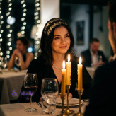 هدبند زنانه توری گلدوزی در دو رنگ مشکی و سفید