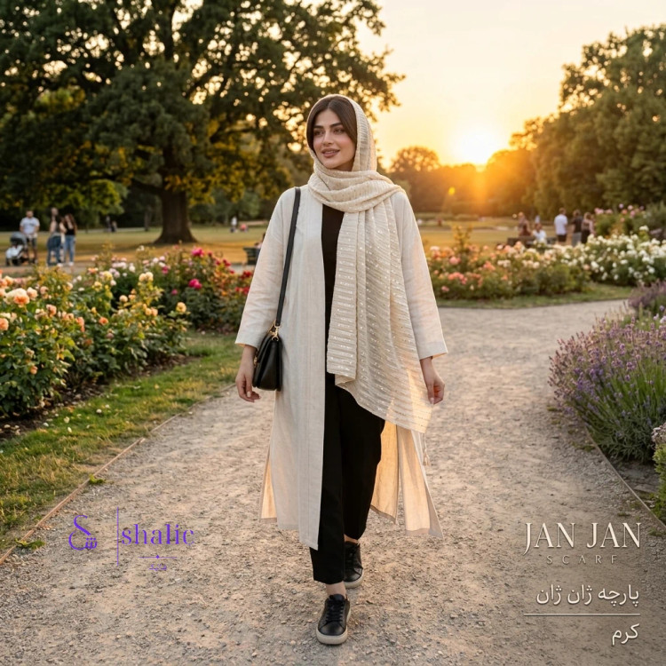 شال ژان ژان مدل دیپلمات نگین پخش - در 4 رنگ