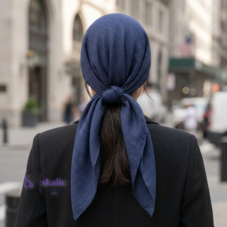 نحوه بستن گره پشت سر روسری مینی