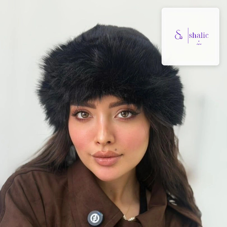 کلاه خز بلند روسی رنگ مشکی کلاسیک برند شالیک